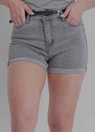 Шорты женские летние джинсовые серые