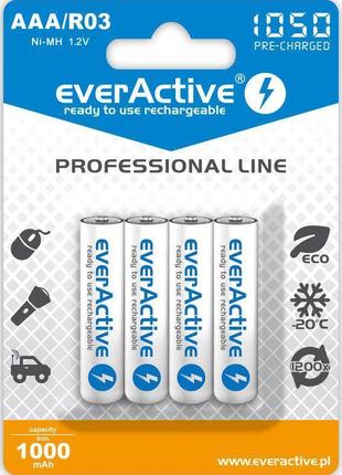 Аккумулятор everactive aaa/hr03 ni-mh 1050mah bl 4шт