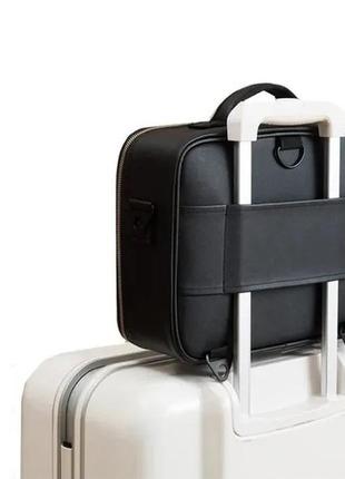 Кейс органайзер для косметики дорожный beauty box maxi черно белый