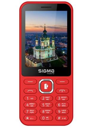 Мобiльний телефон sigma mobile x-style 31 power type-c dual sim red