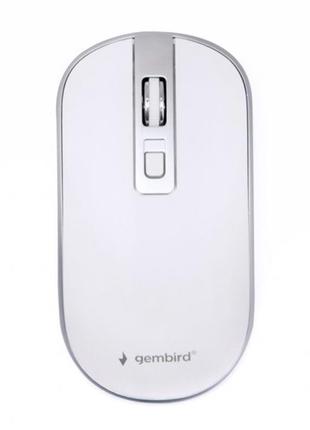 Мишка бездротова gembird musw-4b-06-ws white/silver