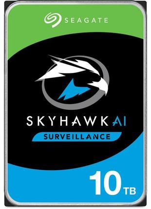 Накопитель hdd sata 10.0tb seagate skyhawk al surveillance 7200rpm 256mb (st10000ve001)