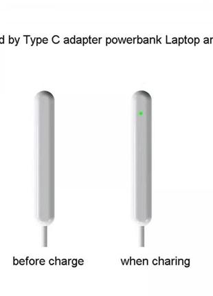 Бзп goojodoq wireless magnetic 1w type-c для стилусу apple pencil 2 white (1005004911171547w)3 фото