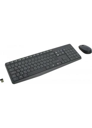 Комплект (клавіатура, мишка) бездротовий logitech mk235 grey usb (920-007931)