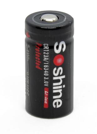 Акумулятор soshine protected cr123a/16340 3.0v 700mah 1шт