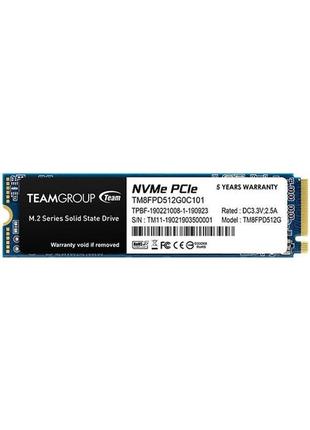 Накопичувач ssd 2tb team mp33 pro m.2 2280 pcie 3.0 x4 3d tlc (tm8fpd002t0c101)