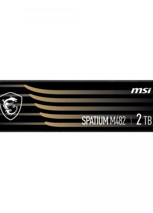 Накопичувач ssd 2tb msi spatium m482 m.2 2280 pcie 4.0 x4 nvme 3d nand tlc (s78-440q730-p83)