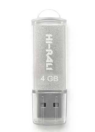 Флеш-накопичувач usb 4gb hi-rali rocket series silver (hi-4gbvcsl)