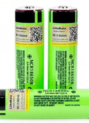 Акумулятор liitokala 18650 li-ion 3400 mah green (з захистом)