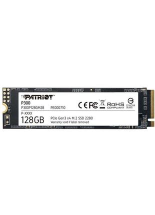 Накопитель ssd  128gb patriot p300 m.2 2280 pcie 3.0 x4 nvme tlc (p300p128gm28)