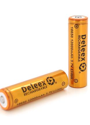 Акумулятор powermaster deleex 18650 li-ion 1200 mah bl 2 шт