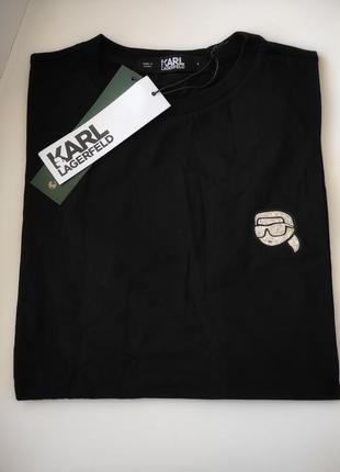 Женская футболка karl lagerfeld 2024, футболка karl ikonik glitter