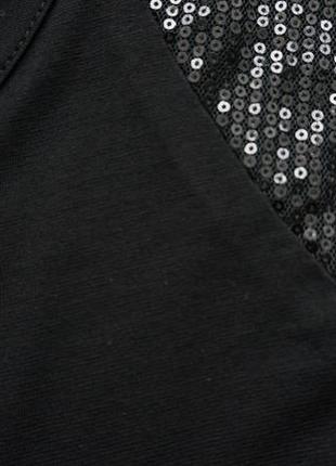 Плстье черное с паетками на рукавах размер м6 фото