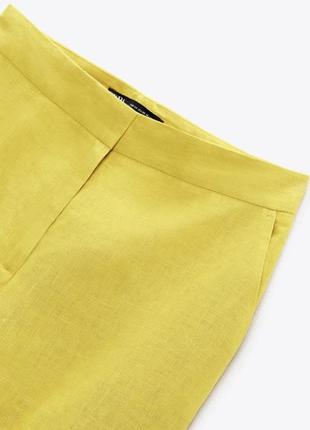 Нові брюки zara зі 100% льону. яркі, крутої якості. new4 фото