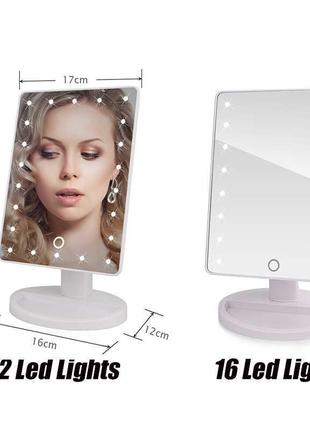 Зеркало с подсветкой для макияжа на 22led zer-22l xr-1608/ 816 (36)2 фото