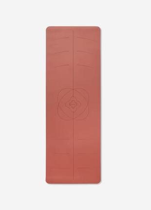 Корковый коврик для йоги пилатеса kimjaly grip+ д185 х ш65 х т0,4 см коричневый