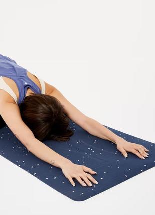 Корковий килимок для йоги пілатесу kimjaly light д185 х ш61 х т0,5 см синій4 фото