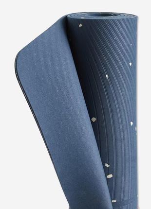 Корковий килимок для йоги пілатесу kimjaly light д185 х ш61 х т0,5 см синій3 фото