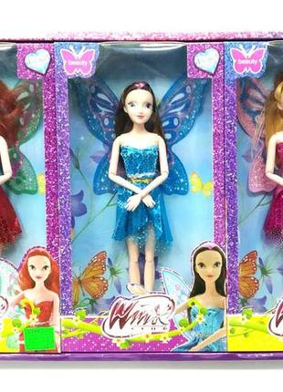 1465   кукла winx, микс видов, аксессуары, питомец, в коробке