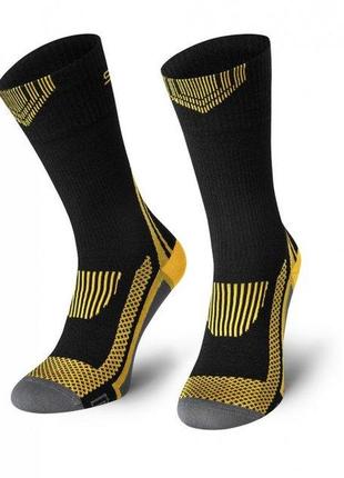 Термошкарпетки spaio trekking compression 01 чорний/жовтий 38-40 (5901282514382)