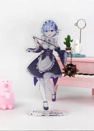 Фигурка акрилловая  re:zero. жизнь с нуля в альтернативном мире рэм