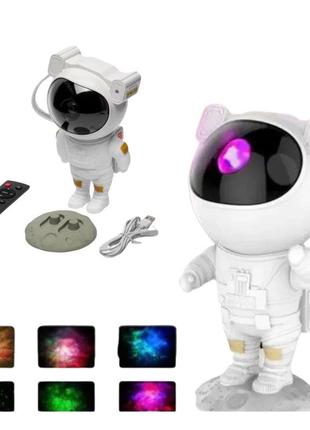 65315 ночник проектор космонавт, несколько режимов, звезды, магнитная голова, высота 22 см, от сети