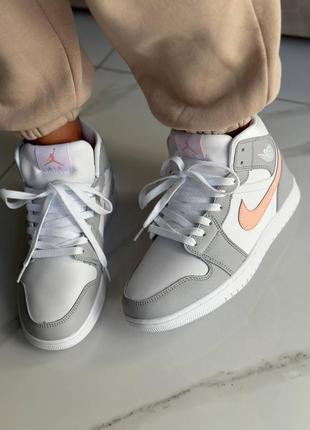 Nike air jordan grey pink (хутро)  mn012