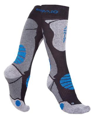 Термошкарпетки дитячі spaio ski thermolite junior чорний/сірий/синій 25-27 (5901282254622)