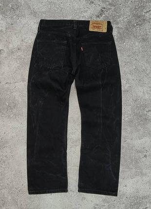 Levis stonewashed базові прямі джинси левайс чорні1 фото