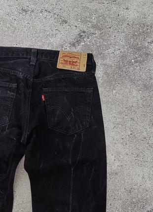 Levis stonewashed базові прямі джинси левайс чорні4 фото