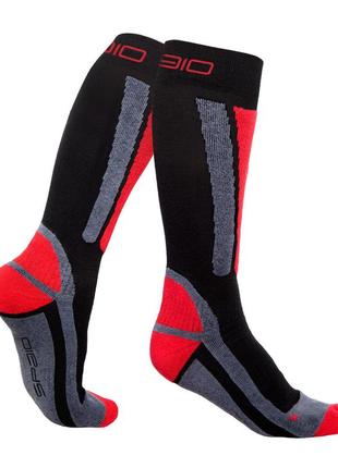 Термоноски spaio thermo cotton черный/красный 35-37 (5901282254585)