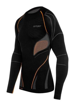 Комплект термоодежды реглан+штаны мужской spaio черный/оранжевый xxl (590128247851614)8 фото