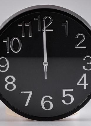 Годинник настінний великий оригінальний для вітальні, годинник у спальню на стіну чорний `ps`