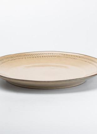 Тарелка обеденная круглая керамическая 27.5 см `ps`