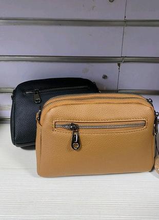 Качественная щукоряная сумка на длинной ручке ( черная, оранжевая)2 фото
