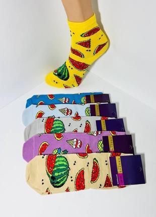 Шкарпетки демісезонні 12 пар спортивні середні з бавовни тм крокус житомир розмір 36-40 мікс кольорів