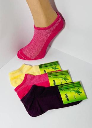 Шкарпетки жіночі 12 пар літні укорочені сітка житомир тм краса розмір 36-40 рожевий, жовтий, фіолетовий