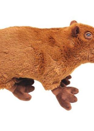 Мягкая игрушка "капибара" коричневая (30 см)