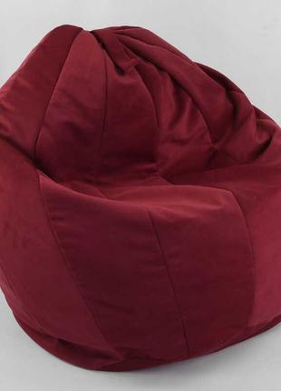 Кресло-мешок "груша" 207000412 пенополистероловый шарик, ткань велюр - цвет бордо "homefort"