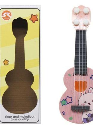 Гитара четырехструнная "ukulele" (розовая)