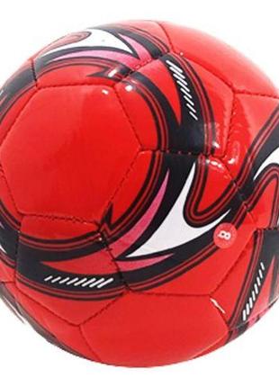Мяч футбольный №2 лакированный (красный)