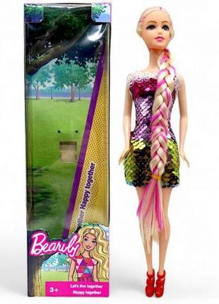 Кукла в платье с пайетками (блондинка в радужном)