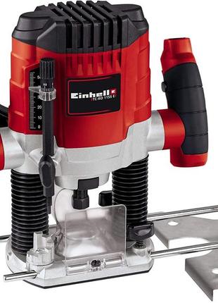 Електричний ручний столярний фрезер по дереву einhell tc-ro 1155 e : 1100 вт, 6-8 цанга, 30000 об/хв електрофрезер (4350470) mvv