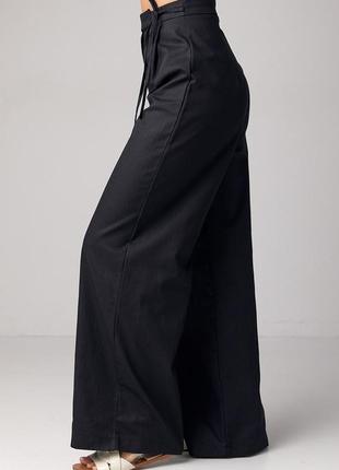 Женские классические брюки в елочку - черный цвет, s (есть размеры)5 фото