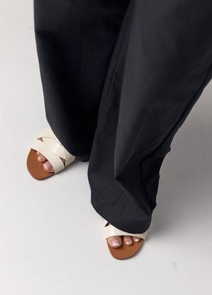 Женские классические брюки в елочку - черный цвет, s (есть размеры)4 фото