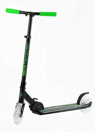 Самокат двухколесный "best scooter" l-00356 (2) колеса pu, d переднего колеса 145мм, диски колес, дека, вилка