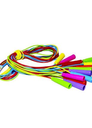 Скакалка резинова кольорова s0022 довжина 2 м. ціна за зв’язку, у зв’язці 10шт "m toys"
