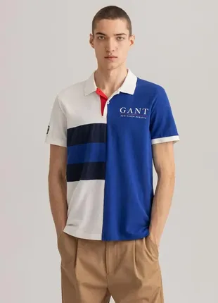 Мужская  футболка поло  gant d1 sailing pique rugger