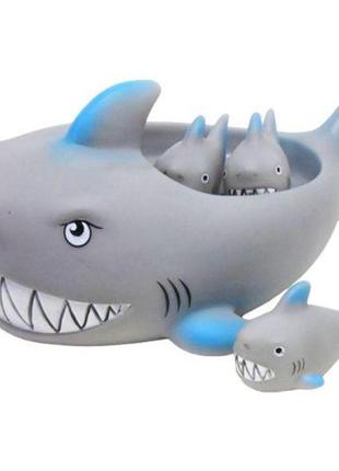 Набір іграшок для ванни "родина акул" (4 шт)