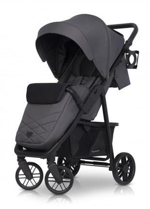 Коляска прогулочная euro-cart volt black edition 9023-ecvb-16 iron  графіт